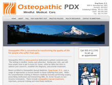 Tablet Screenshot of osteopathicpdx.com